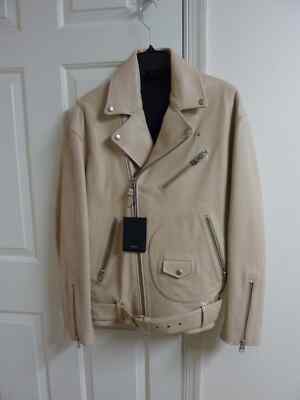 Mackage Clement Oversized R Leather Biker Jacket Size:40/L $1590 NWT