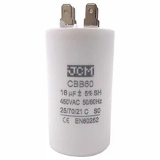 16UF 450VAC Motor Run Capacitor 450V AC CBB60 16 UF Round White 50/60HZ Cap
