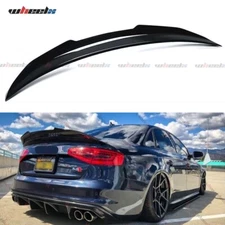 FOR 2013-2016 AUDI A4 B8.5 GLOSS BLACK PSM STYLE HIGHKICK DUCKBILL TRUNK SPOILER