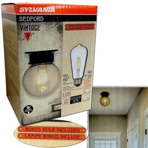 Antique Kitchen Classics Ceiling Light Fixtures image is loading bedford vintage glass ceiling dimmable led light fixture