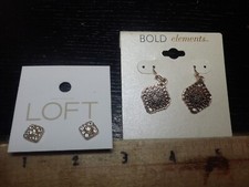 Lot of 2 Sets Earrings- Loft- elements- Just ...