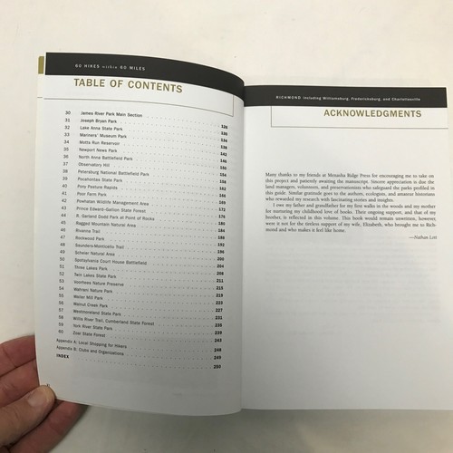 BOOK 60 Hikes Within 60 Miles Richmond Central Va Nathan Lott Trail Maps 2005 - Picture 11 of 13