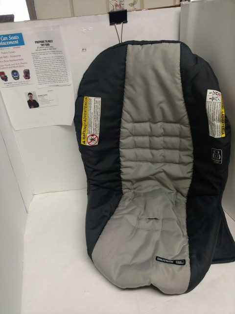 Graco Snugride Gray Black Classic Connect 30 Car Seat Fabric Cover Graco Snugride Connect Gray Car Seat Fabric Cover Cushion Replacement