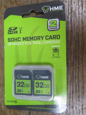 HME SDHC Memory Card Optimized for Trail Cameras 2 pack 32GB NEW