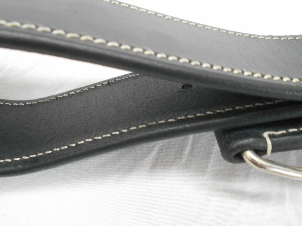 CASUAL CANINE Collar para Pasear Perros Grande Cuero Negro 22" a 26" x 1 3/8" Foto 4 de 4