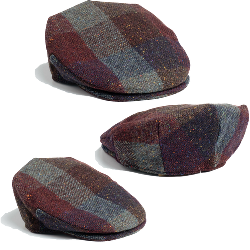 Donegal Vintage Tweed Cap Purple 