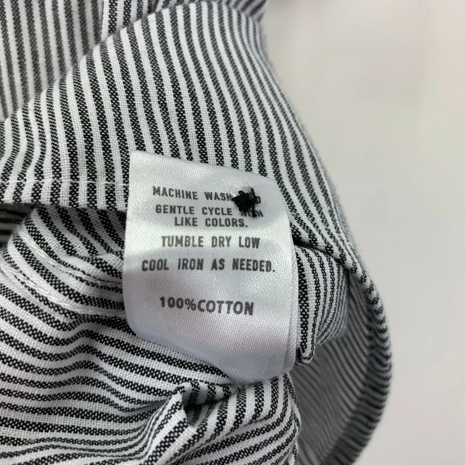 Sovereign Code Mens Short Sleeve Striped Button Down Shirt Gray S - Image 4 of 4