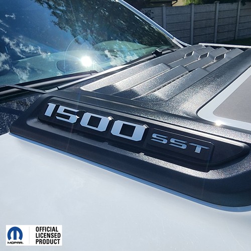 Fits 2025 Ram 1500 SST Hood Emblem Vinyl Sticker Decal - pair - Sport Hood Only - Picture 2 of 6