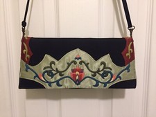 Perfume River Embroidered Designer Purse Handbag Adjustable Or Removable Strap