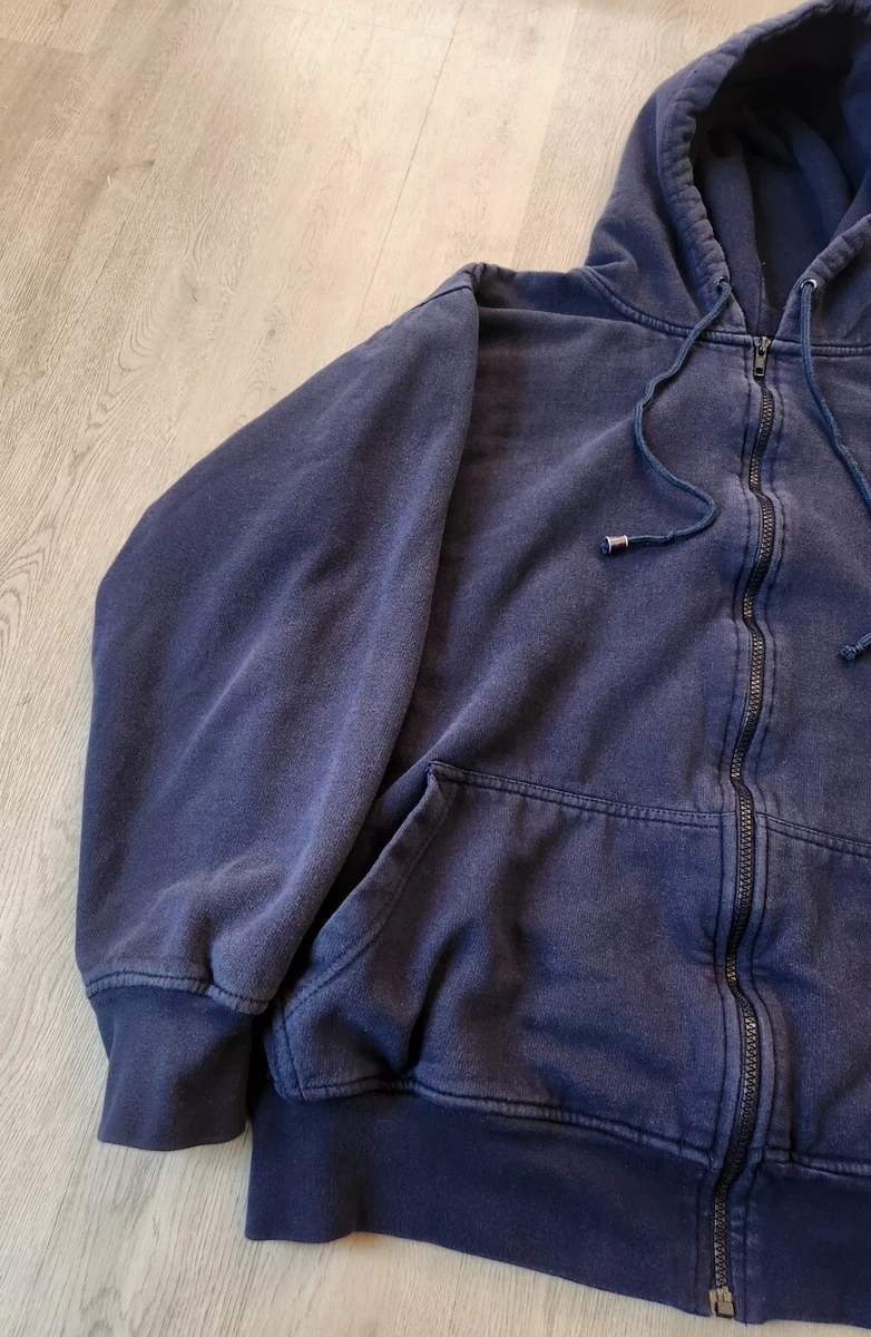 Vintage Wilson Hoodie Menu0026#039;s XL Blue Long Sleeve Sweatshirt Thermal  Lined | eBay