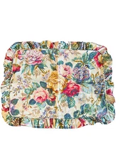 Vtg Croscill Rose Cottage Core West Coast Floral Ruffled Standard Pillow Sham