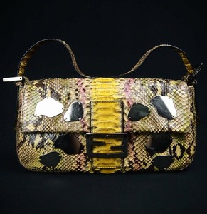 fendi python baguette
