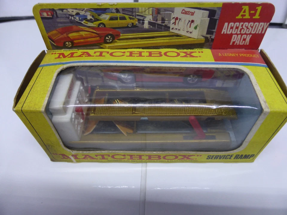 matchbox lesney  1/75 A1 service ramp accessory pack neuf boite NIB - Photo 3/4