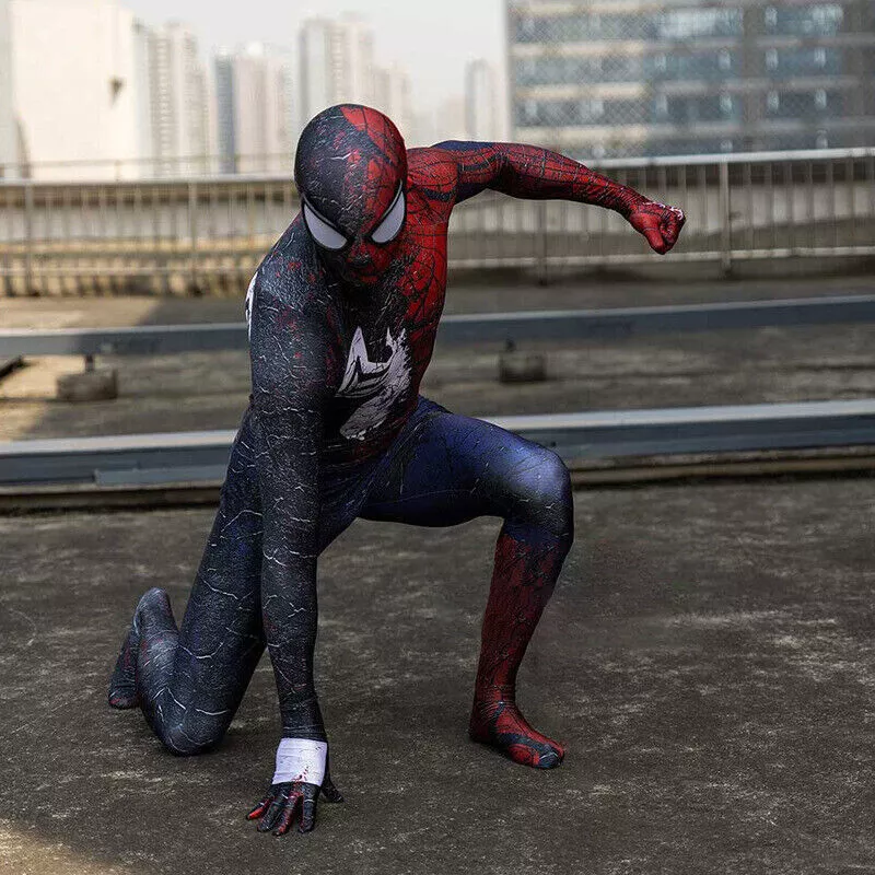 Venom Spider Man Jumpsuit Spiderman Cosplay Costume Adult Kids Halloween Outfit
