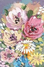 Handmade floral oil painting flowers oil painting optimistic flower oil painting