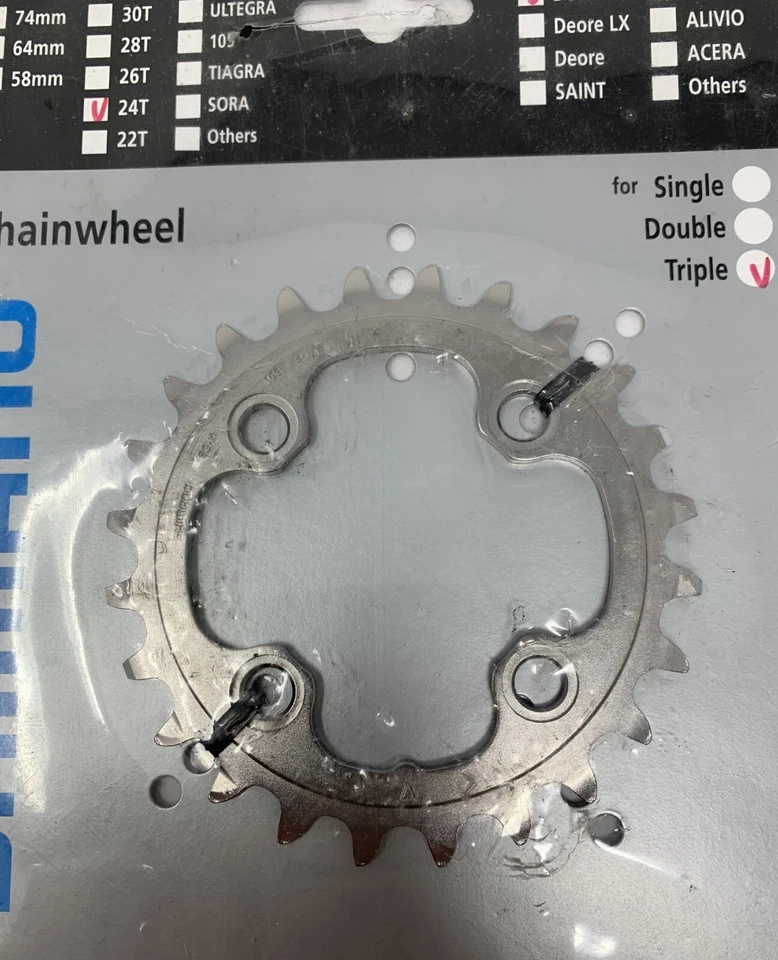 Shimano Deore XT FC-M780 24T x 64mm Chainring - New - Image 2 of 4
