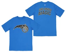 FISLL NBA Men's Orlando Magic Team Color, Name and Logo Premium T-Shirt