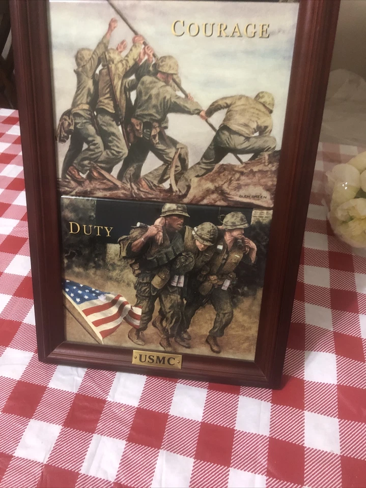 Bradford Exchange Military Plates Set of 4 Framed (honor, Courage, Duty, Liberty - Image 3 of 4