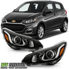 2019-2022 Chevy Spark Projector Headlights Headlamps Pair (Bumper w/ LED DRL)