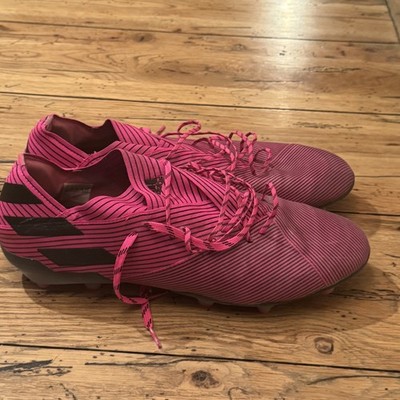 Rare Adidas Mens Rare Nemeziz 19.1 FG F34407 Pink Black Soccer Cleats Size 13