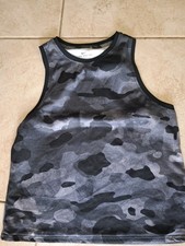 Nike Dri-fit Tee Boys Tank. Black gray Camouflage. Sm. Sleeveless