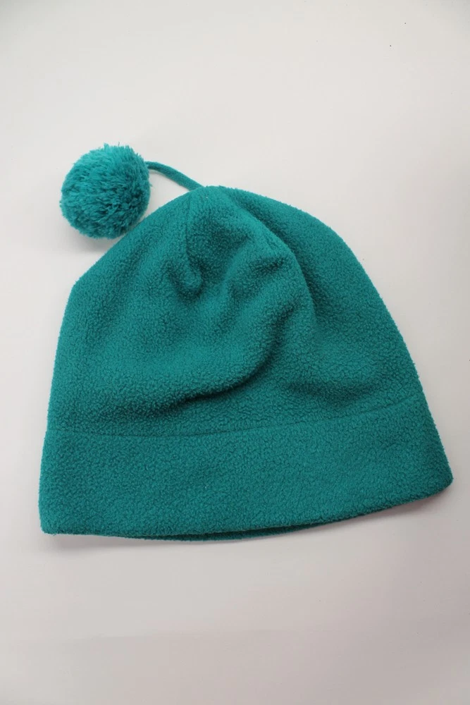 Retro made USA Malden fleece winter ski hat with tassel pom