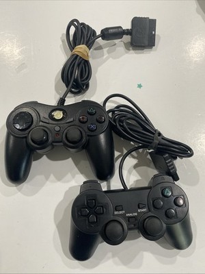 2 PlayStation 2  Wired Controller - Black-pelican And A Off Brand