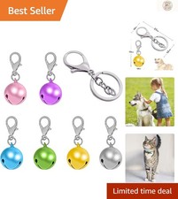 Playful 6-Pack Round Pet Bells for Dogs and Cats - Fun and Functional Jewelry