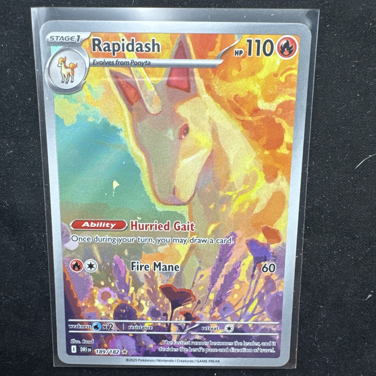 Pokémon TCG Pokémon Rapidash 189/182 Destined Rivals | eBay