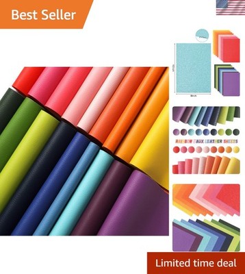 Vibrant Faux Leather Craft Sheets - 18 Beautiful Colors, Perfect for DIY Gifts!