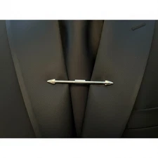 Vintage Silver Arrow Collar Bar Clip – Art Deco Men’s Accessory