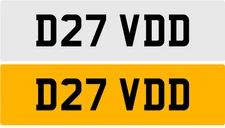 D27 VDD DAV DAVY DAVE DAVID DAVYS DAVIS DAVINA DVD PREFIX PRIVATE NUMBER PLATE