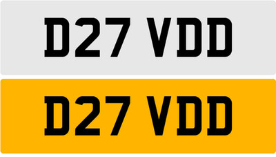 D27 VDD DAV DAVY DAVE DAVID DAVYS DAVIS DAVINA DVD PREFIX PRIVATE NUMBER PLATE