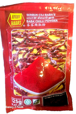 BABA S Chilli Powder 125g x 3 Packs (Total 375g)   Authentic Malaysian Spice