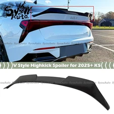 FOR 2025+ KIA K5 OPTIMA GLOSS BLACK V STYLE HIGHKICK DUCKBILL TRUNK SPOILER WING