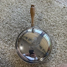 Vtg Sheffield Silver Plated Silent Butler Crumb Catcher EPC 300 Stallion Lid USA