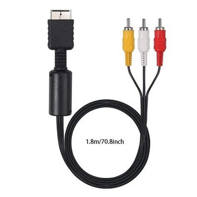 1.8m RCA Cable for PS2 PS3 PS PlayStation AV Cable Splitter Audio Video Extend C