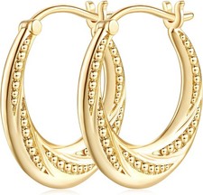 14K Gold Earrings for Women 14K Gold Hoop Earrings for Women Hoop Earring for Wo