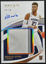 2021-22 Immaculate Collegiate Premium Rookie /10 Neemias Queta RPA Patch Auto RC