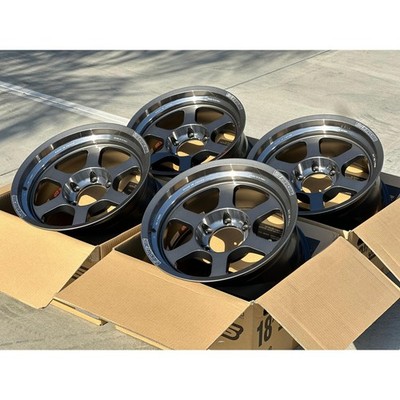 set of 4) Volk Racing TE37XT SL M-Spec 18x9 +0 6x139.7 Pressed