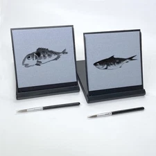 2 Pack Water Drawing Board Mini Zen Buddha Meditation Drawing Board Paint wit...