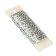 Floral Wire, 22 Gauge 38 Yards Flexible Silver Flower Wires for Wreath Making Je