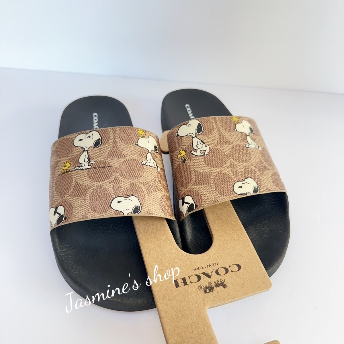 NWT Coach X Peanuts Udele Sport Slide In Signature With