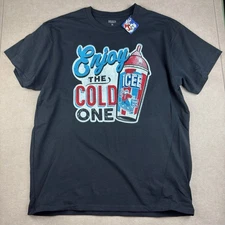 Brisco Brands Shirt Men XL Black ICEE Polar Bear Enjoy Cold One Graphic Tee