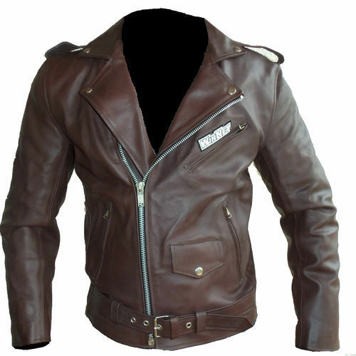 GIACCA GIUBBOTTO CHIODO VINTAGE DA PER MOTO CUSTOM IN DI PELLE CON  PROTEZIONI | eBay
