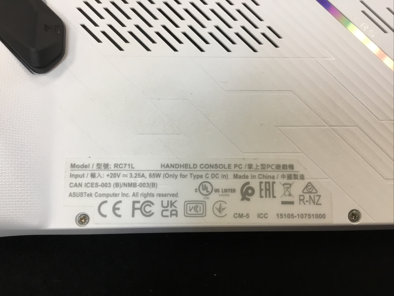 ASUS ROG Ally Z1 7'' (512GB SSD AMD Ryzen Z1 Extreme 16GB RAM) Gaming Console INSTITUTO