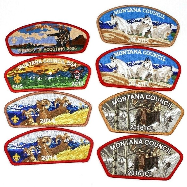 Lot of 8 CSPs Montana Council Patches FOS SAP ICL Boy Scouts BSA eBay