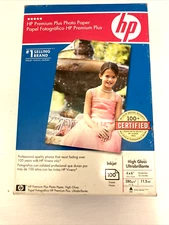 HP Premium Plus Photo Paper 4"x 6" Borderless 100 Sheets Inkjet Q6565A