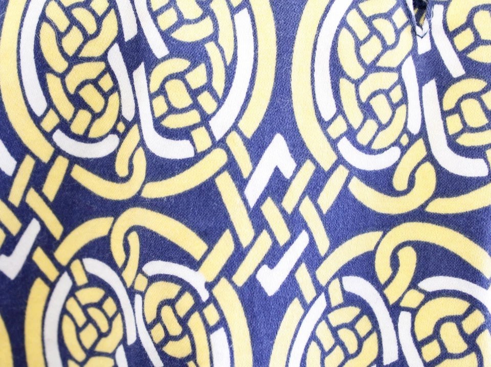 Vestido Elizabeth McKay Azul Amarillo Estampado Geométrico Talla 10 Cuello Informal Foto 3 de 4