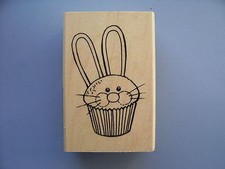 STAMPENDOUS RUBBER STAMPS EASTER CUPCAKE STAMP last one